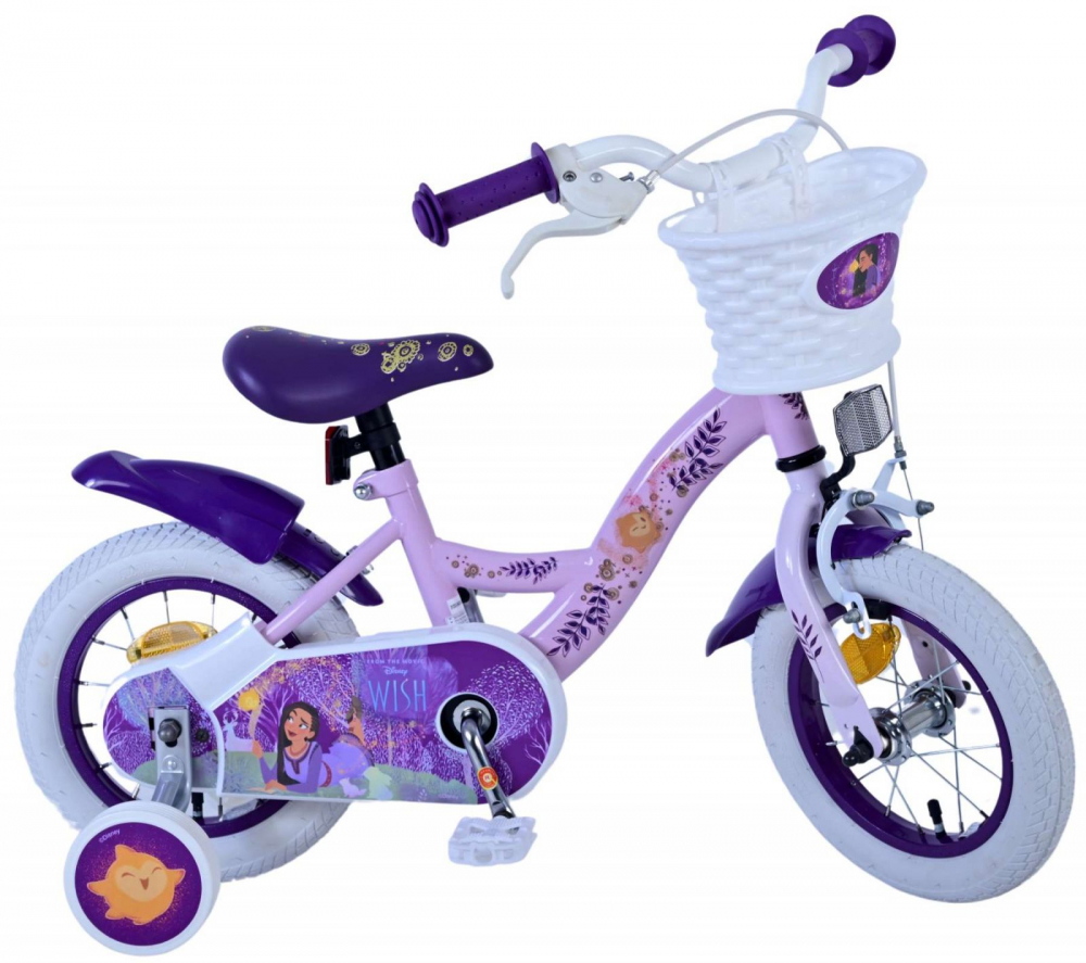 Bicicleta EL Disney Wish 12 inch, roti din cauciuc gonflabile, roti ajutatoare, scaun si ghidon ajustabile - 7