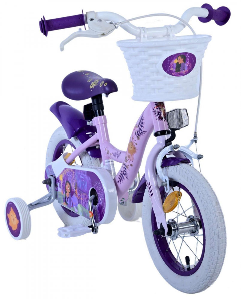 Bicicleta EL Disney Wish 12 inch, roti din cauciuc gonflabile, roti ajutatoare, scaun si ghidon ajustabile - 3