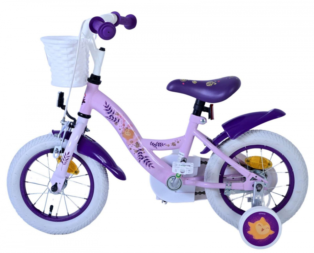 Bicicleta EL Disney Wish 12 inch, roti din cauciuc gonflabile, roti ajutatoare, scaun si ghidon ajustabile - 5