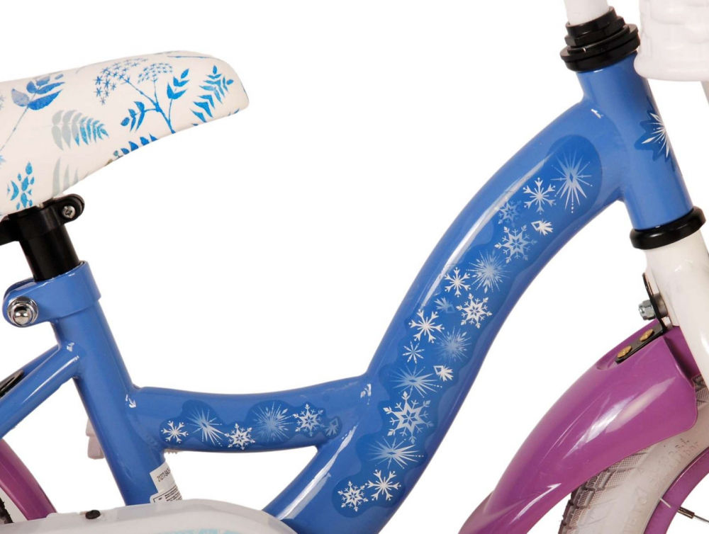 Bicicleta EL Disney Frozen 12 inch, roti din cauciuc gonflabile, roti ajutatoare, scaun si ghidon ajustabile - 4 | YEO