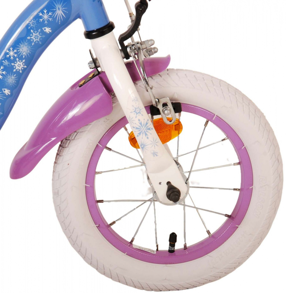 Bicicleta EL Disney Frozen 12 inch, roti din cauciuc gonflabile, roti ajutatoare, scaun si ghidon ajustabile - 6