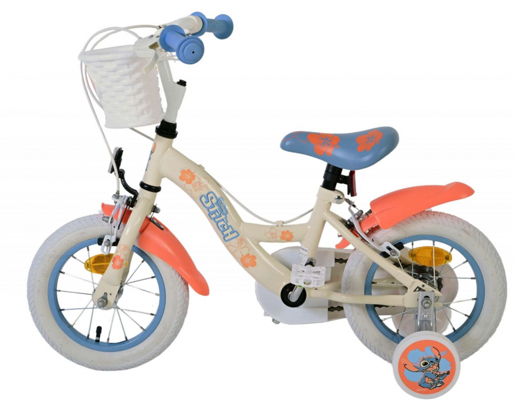 Bicicleta EL Disney Stitch 12 inch, roti din cauciuc gonflabile, roti ajutatoare, scaun si ghidon ajustabile - 1 | YEO