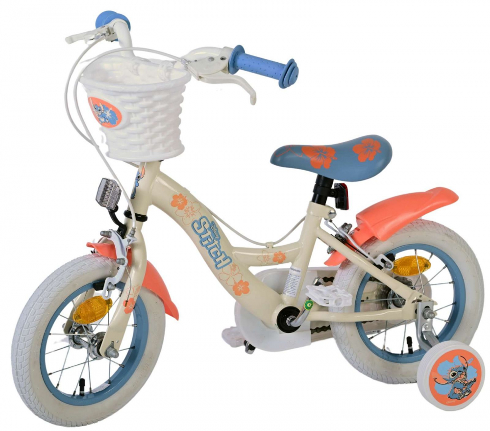 Bicicleta EL Disney Stitch 12 inch, roti din cauciuc gonflabile, roti ajutatoare, scaun si ghidon ajustabile - 3 | YEO