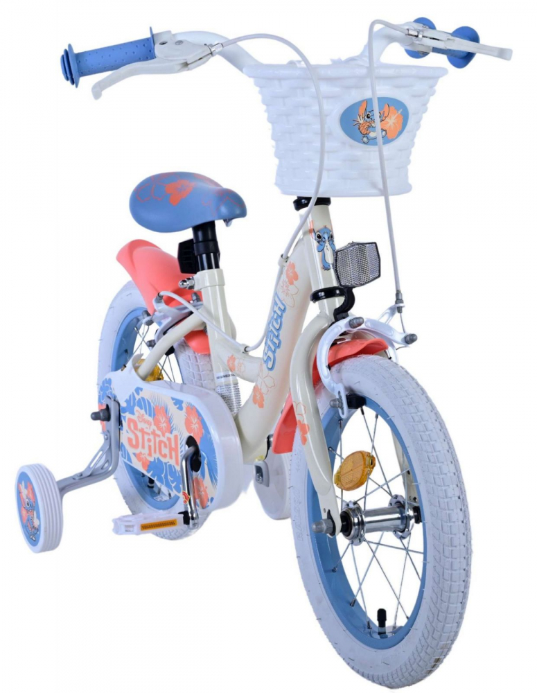 Bicicleta EL Disney Stitch 14 inch, roti din cauciuc gonflabile, roti ajutatoare, scaun si ghidon ajustabile - 3 | YEO