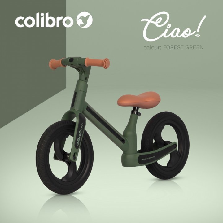 Poze Bicicleta de echilibru pliabila Colibro Ciao fara pedale forest green nichiduta.ro 