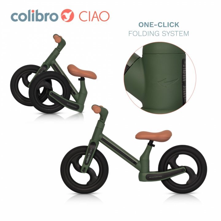 Poze Bicicleta de echilibru pliabila Colibro Ciao fara pedale forest green nichiduta.ro 
