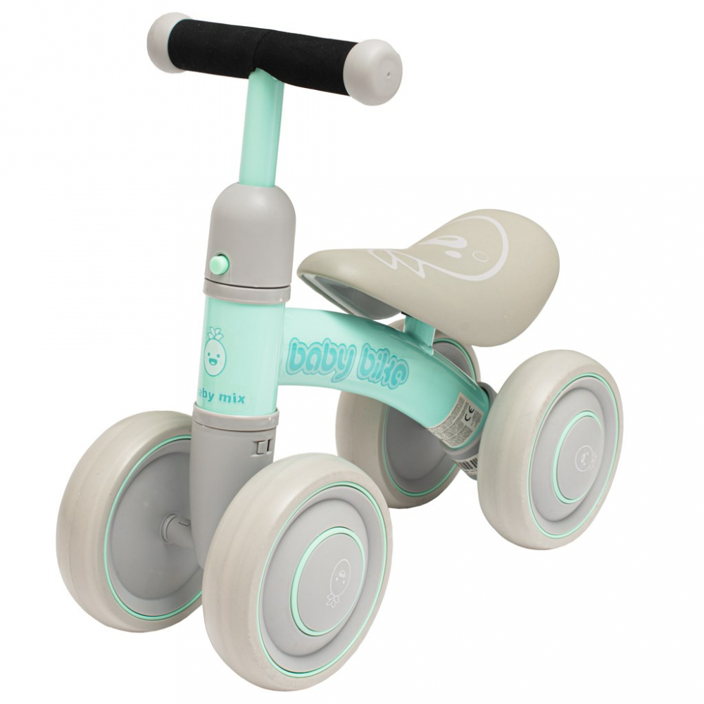 Bicicleta fara pedale Baby Mix de la 12luni cu functie blocare ghidon si roti EVA Baby Bike Fruit green - 3