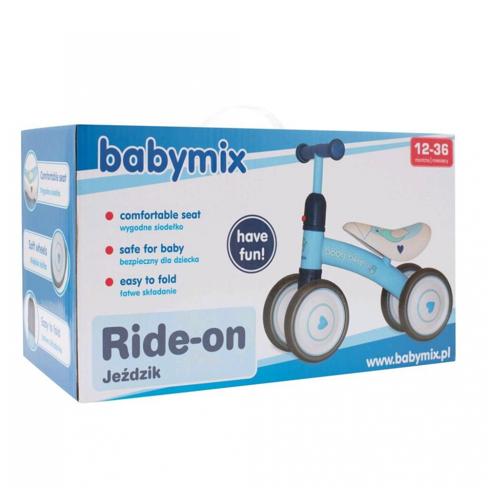 Bicicleta fara pedale Baby Mix de la 12luni cu functie blocare ghidon si roti EVA Baby Bike Fruit green - 2