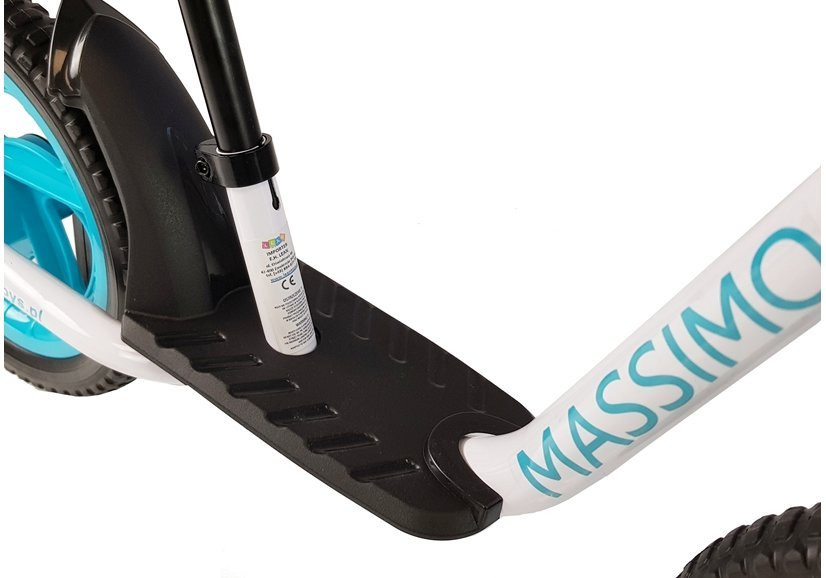 Bicicleta fara pedale Malipen Massimo alb- albastru 12 inch, roti Eva, sa reglabila din piele ecologica, ghidon reglabil, greutate admisa 30 kg - 5