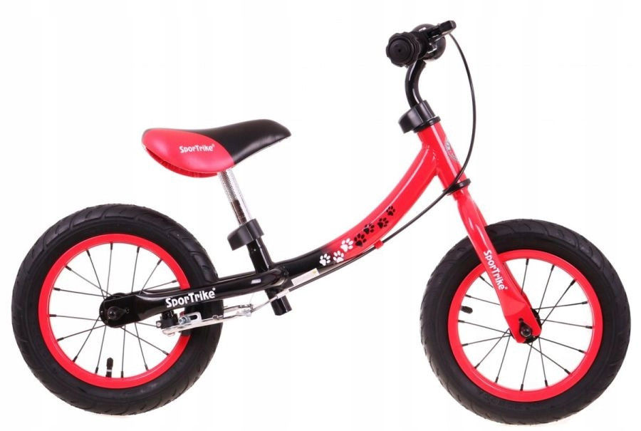 Bicicleta rosie fara pedale cu cadru reversibil Boomerang WB-06