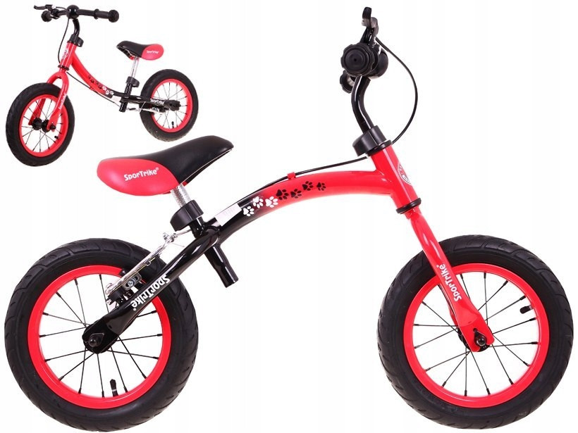 Bicicleta rosie fara pedale cu cadru reversibil Boomerang WB-06 - 6