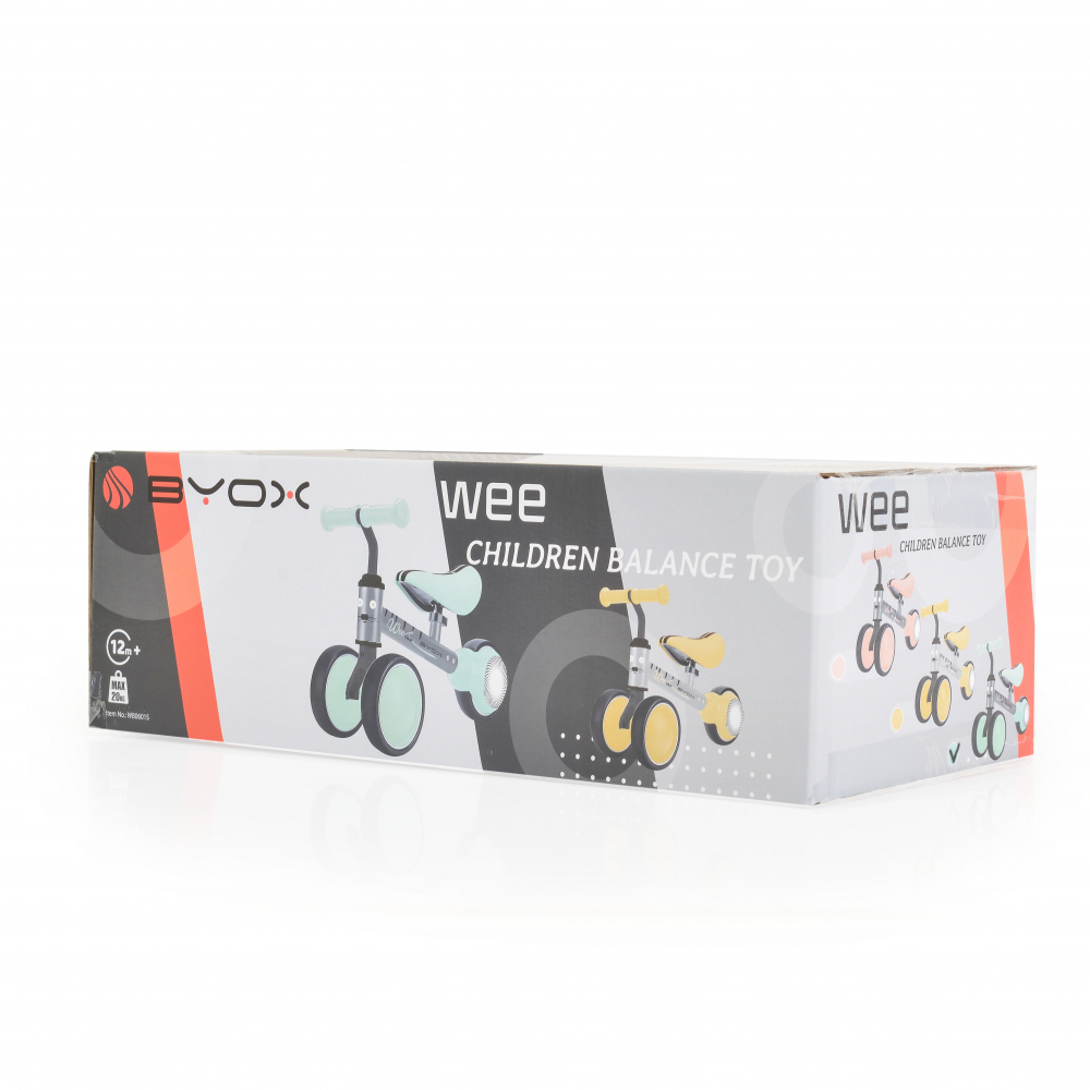 Bicicleta fara pedale cu lumini si inaltime sezut reglabila Byox Mini Wee Green - 1 | YEO