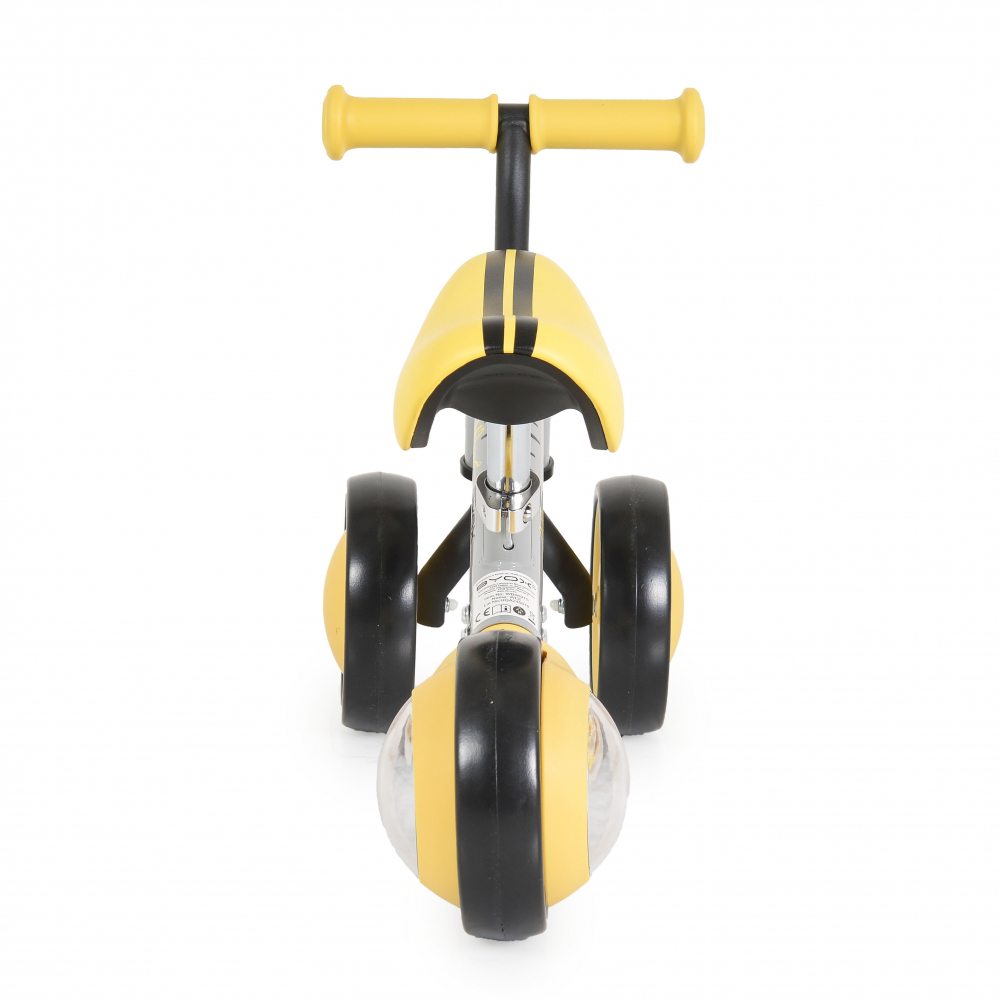 Bicicleta fara pedale cu lumini si inaltime sezut reglabila Byox Mini Wee Yellow - 5