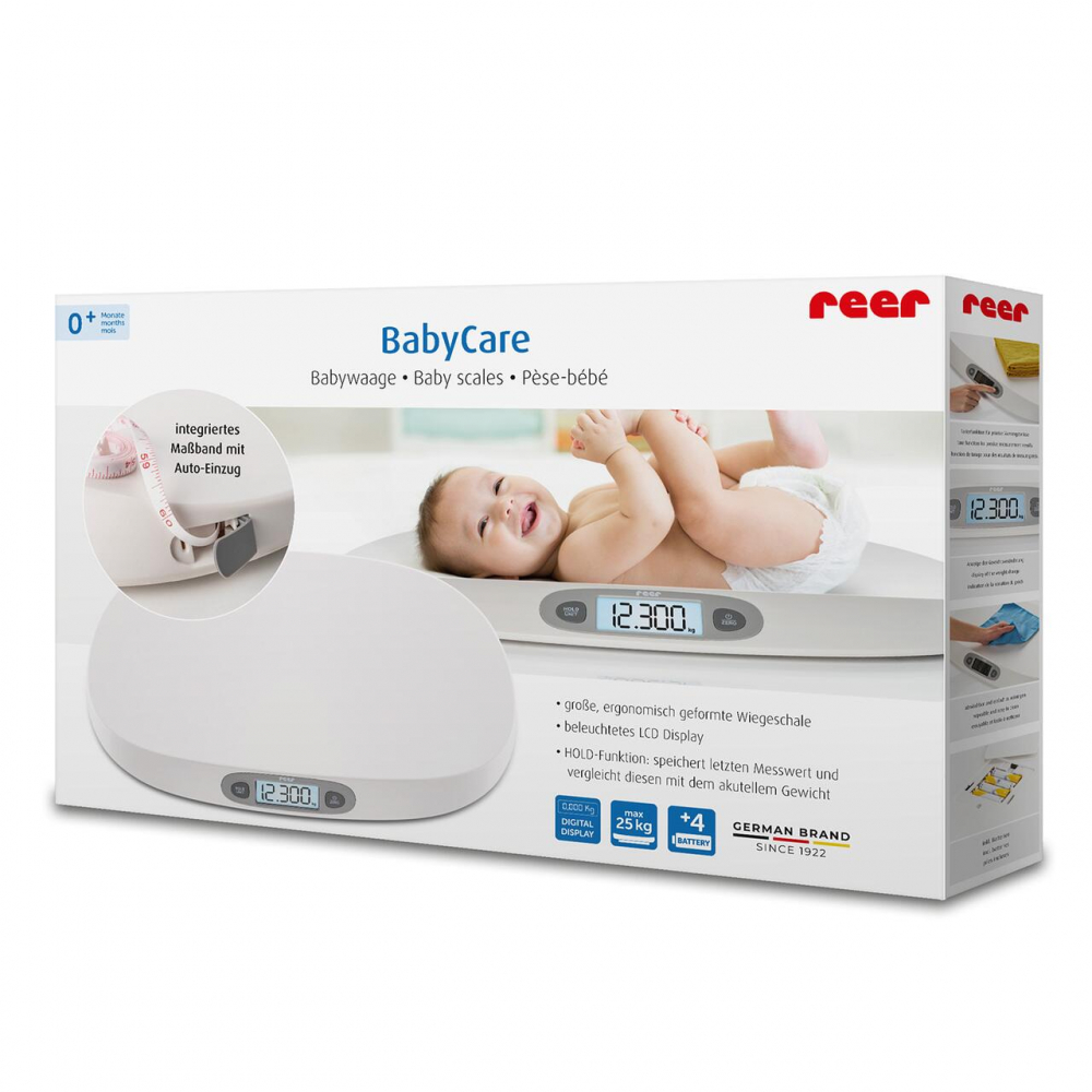 Cantar digital pentru bebelusi BabyCare pana la 25 kg ecran iluminat 0+ luni Reer - 1 | YEO