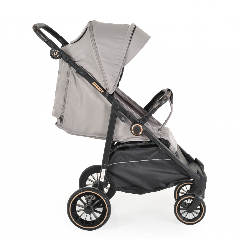 Carucior 0-22 kg cu cadru din aluminiu si spatar reglabil Moni Buggy Grey