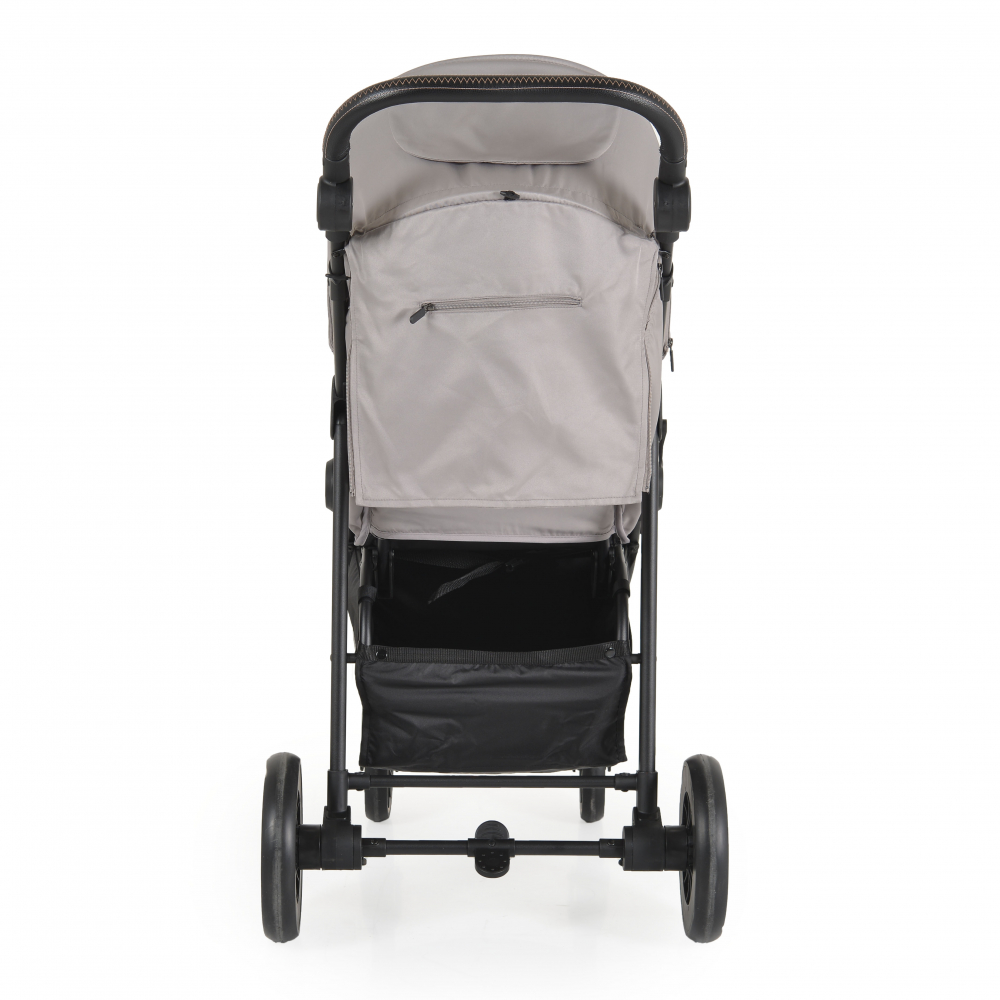 Carucior 0-22 kg cu cadru din aluminiu si spatar reglabil Moni Buggy Grey - 4