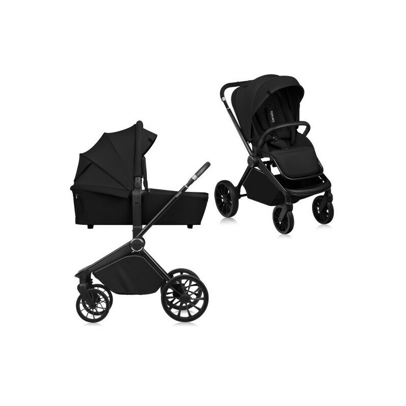 Carucior 2 in 1 Lionelo Mika Plus reversibil negru