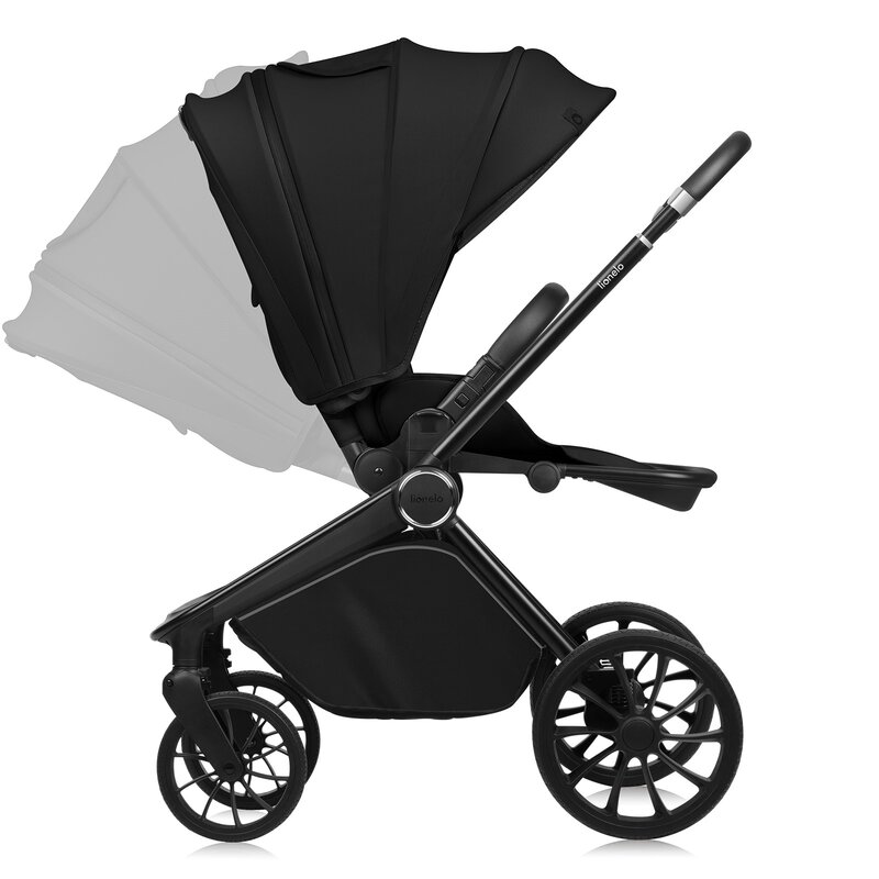 Carucior 2 in 1 Lionelo Mika Plus reversibil negru - 4