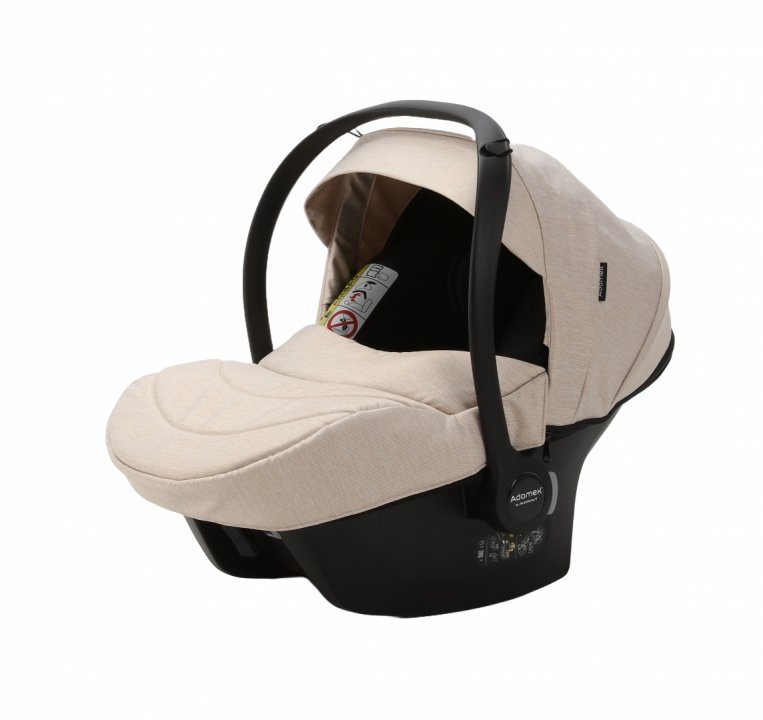 Carucior 3 in 1 Adamex Barletta Full Linen TD2 Sweet Amaretto cu scaun auto iSize, landou reglabil, parte sport reglabila pana la orizontala, cadru cu suspensii - 7