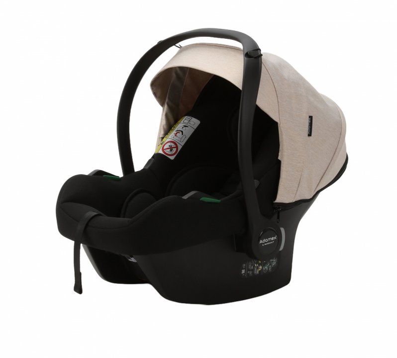Carucior 3 in 1 Adamex Barletta Full Linen TD2 Sweet Amaretto cu scaun auto iSize, landou reglabil, parte sport reglabila pana la orizontala, cadru cu suspensii - 9