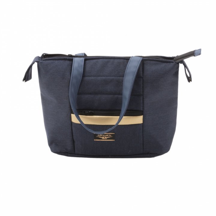 Carucior 3 in 1 Adamex Rimini Alu tip Collection Linen  EcoLeather RY95  Blue Gold cu scaun auto iSize, parte sport reglabila pana la orizontala, landou cu suport de cap reglabil, accesorii incluse