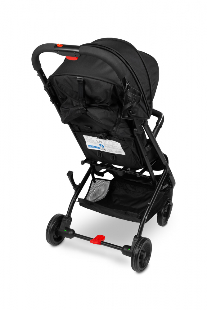 Carucior sport cu spatar reglabil,capotina,centuri de siguranta,husa de ploaie,pliere compacta si sistem troller compatibil cu avion Caretero Sfera Black