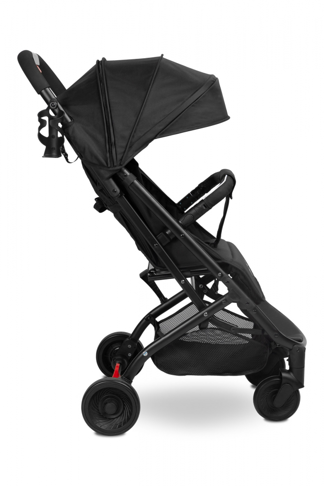 Carucior sport cu spatar reglabil,capotina,centuri de siguranta,husa de ploaie,pliere compacta si sistem troller compatibil cu avion Caretero Sfera Black - 7