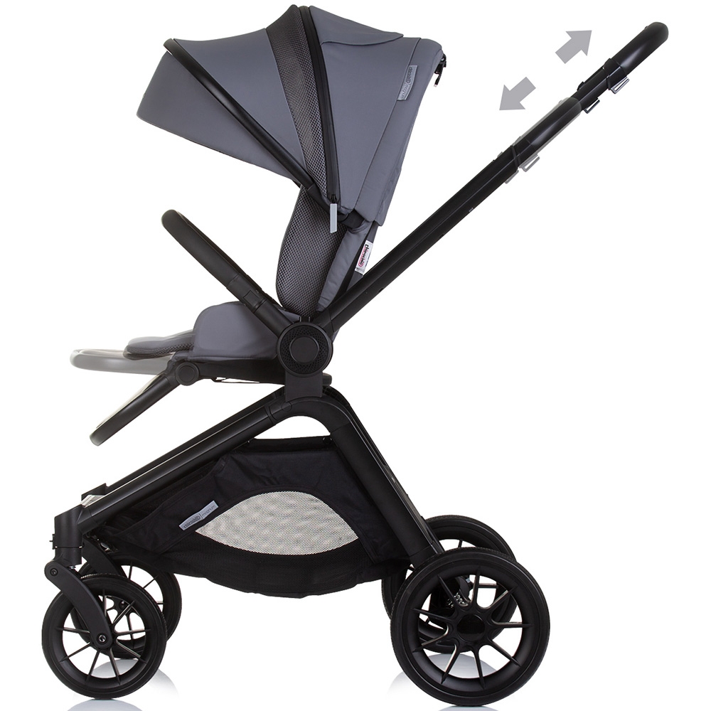 Carucior Chipolino Magnum 3 in 1 anthracite cu suspensii, cadru din aluminiu, rucsac, husa picioare, greutate admisa 22 kg - 6