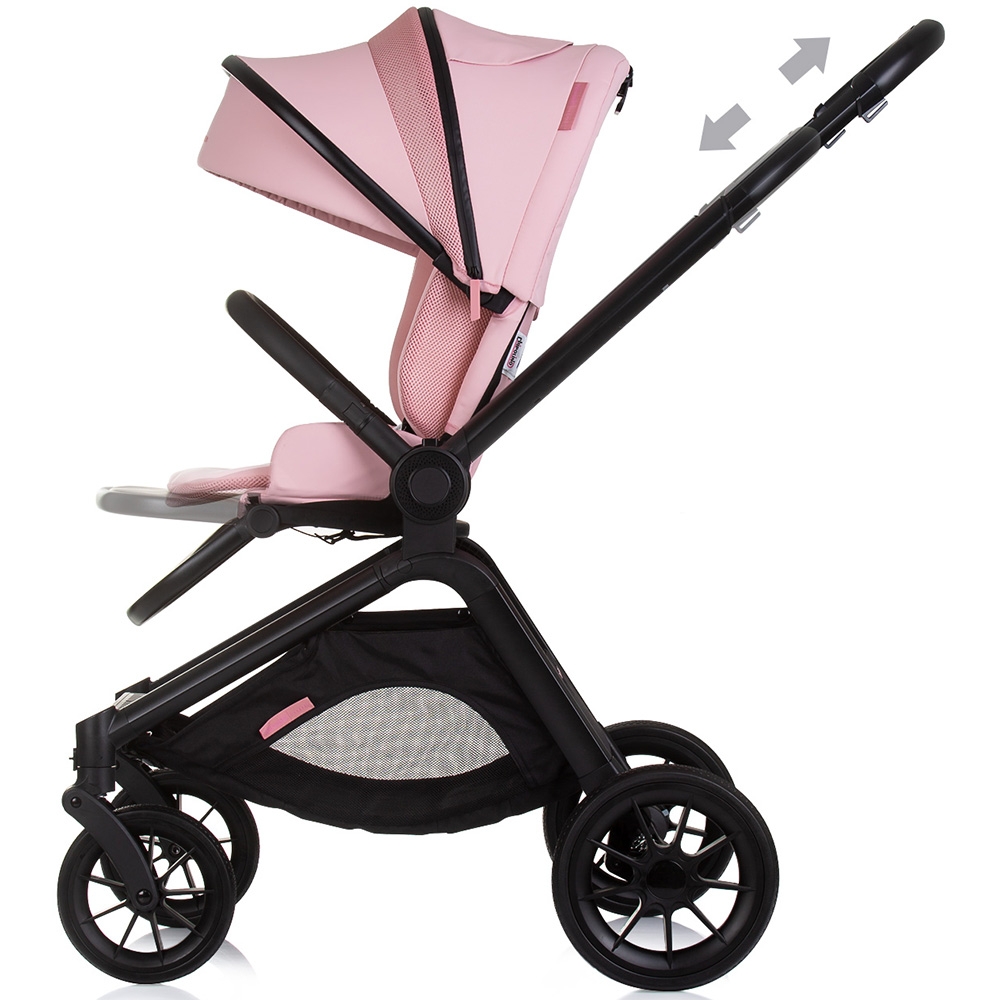 Carucior Chipolino Magnum 3 in 1 pink marshmallow cu suspensii, cadru din aluminiu, rucsac, husa picioare, greutate admisa 22 kg - 6