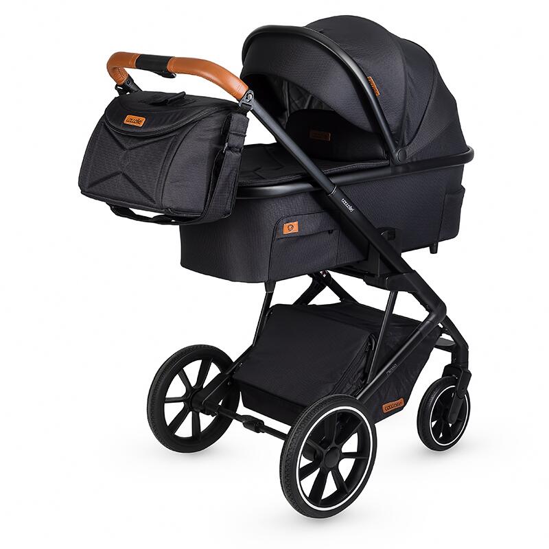 Carucior modular 2in1 Coccolle Nessia Diamond black + Balansoar bebelusi Coccolle Velio Butternut cadou - 3