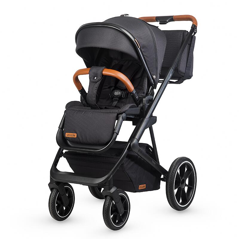 Carucior modular 2in1 Coccolle Nessia Diamond black + Balansoar bebelusi Coccolle Velio Butternut cadou - 5