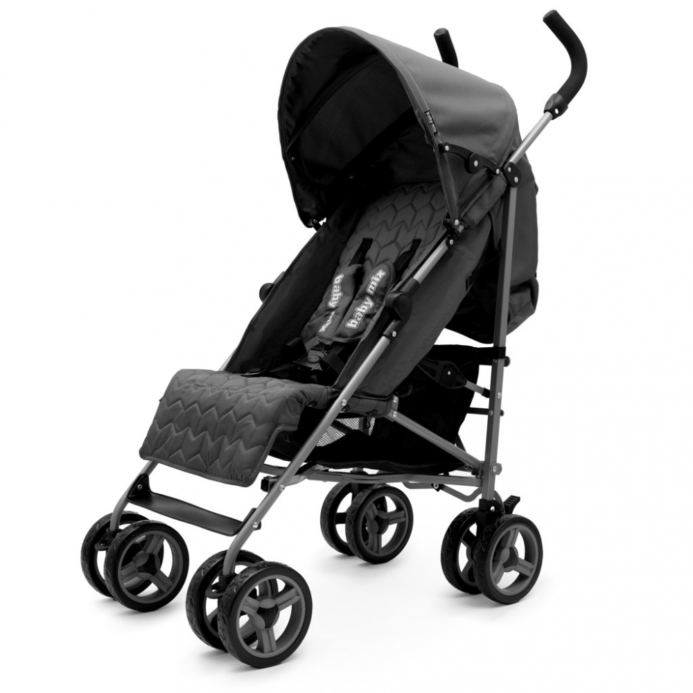 Carucior sport cu spatar reglabil pana la pozitie de somn,suport picioare reglabil,capotina,cos de cumparaturi si pliere usoara tip umbrela Baby Mix Golf Olive Grey - 4 | YEO