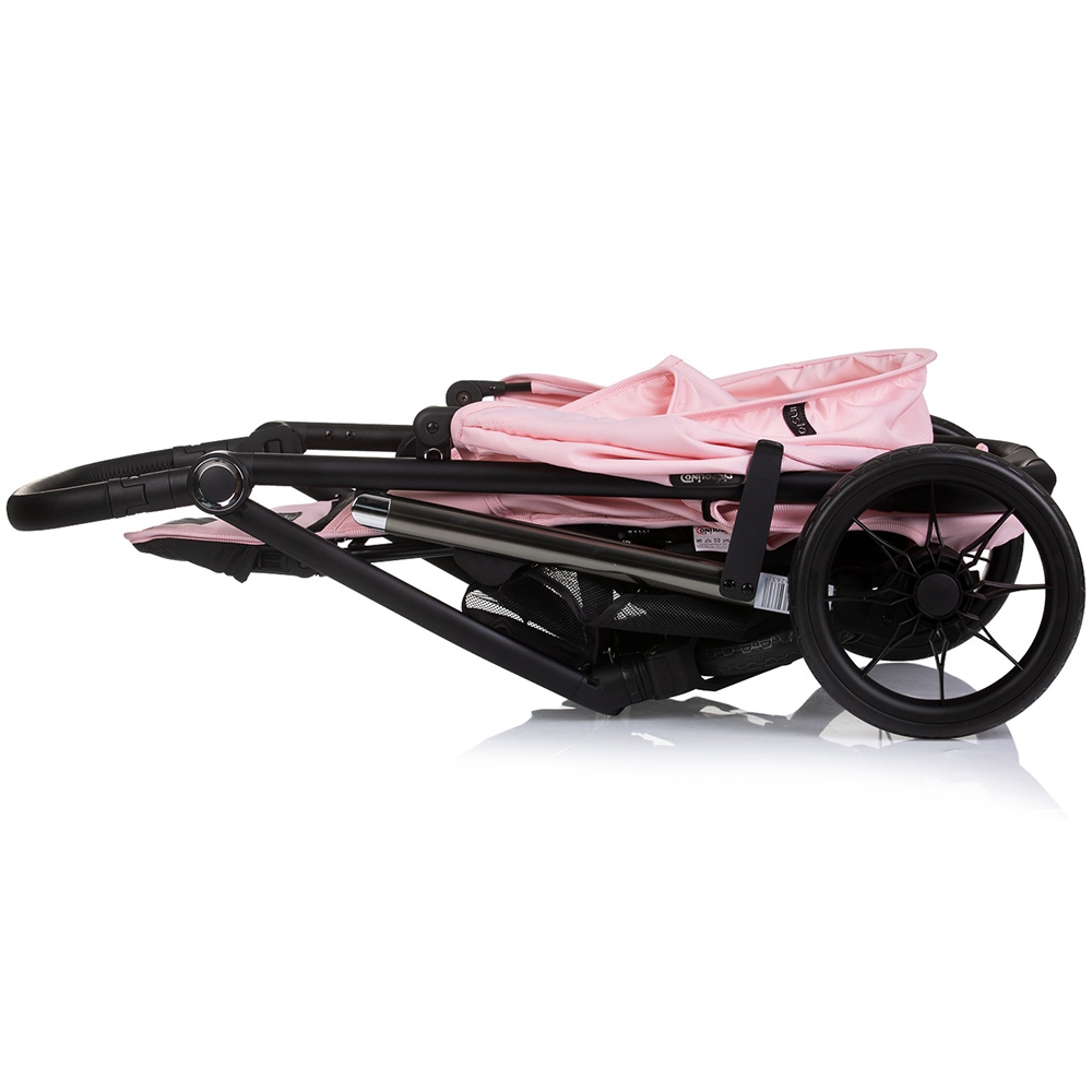 Carucior sport Chipolino Insta pink marshmallow cu husa de picioare, suspensii, cadru din aluminiu, bara de protectie detasabila, greutate admisa 22 kg - 4