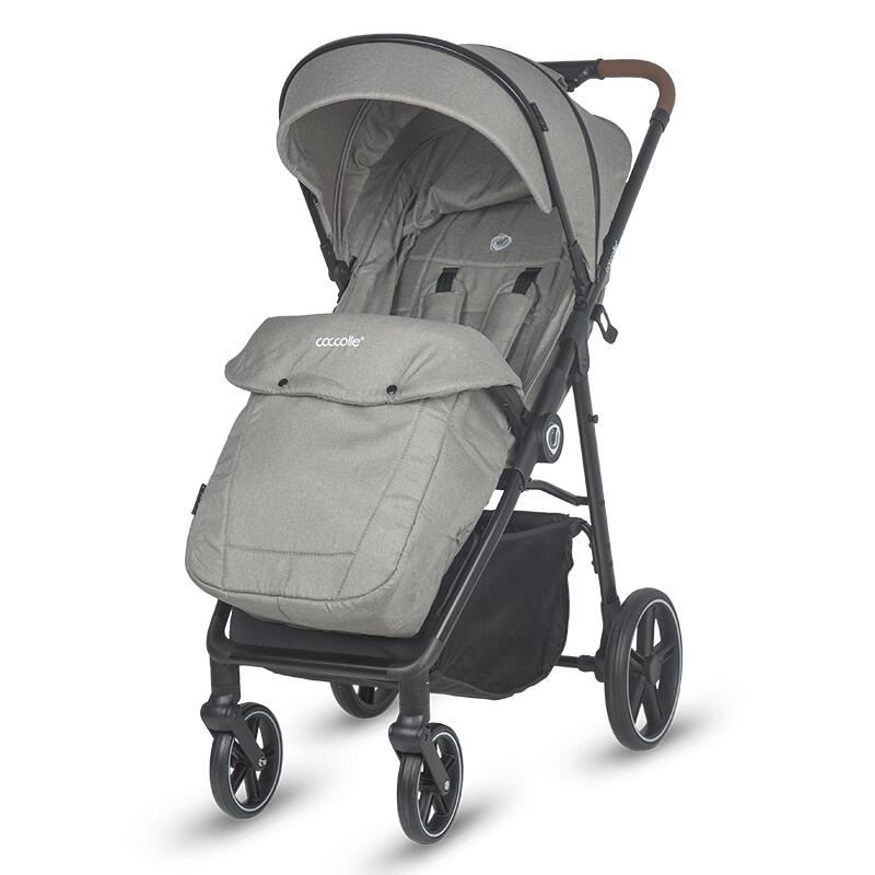 Carucior sport Coccolle Finley cu pliere automata, pozitie de somn , roti detasabile, spatar reglabil, centura de siguranta in 5 puncte, extensibila cu ventilatie, husa picioruse, sarcina maxima 22 kg, Sand Beige-Grey - 2