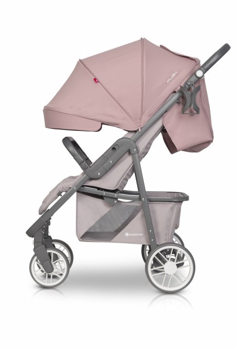 Carucior sport Euro-Cart Flex Powder pink, cadru de aluminiu, roti cu suspensii, spatar reglabil in 3 pozitii, suport pentru biberon, accesorii incluse - 5 | YEO