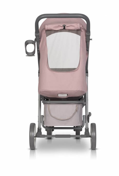 Carucior sport Euro-Cart Flex Powder pink, cadru de aluminiu, roti cu suspensii, spatar reglabil in 3 pozitii, suport pentru biberon, accesorii incluse - 7