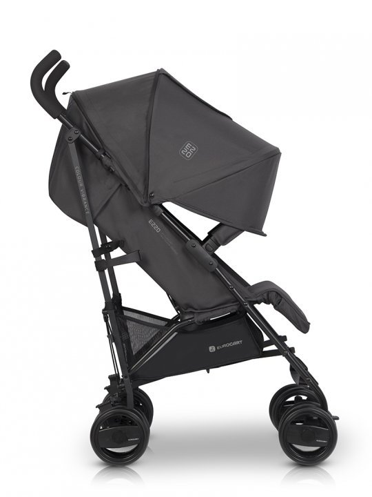 Carucior sport Euro Cart Ezzo cu pliere tip umbrela pozitie de somn si parasolar XXL Iron, spatar reglabil in 3 pozitii, dotat cu husa de picioare, roti cu suspensii - 2 | YEO