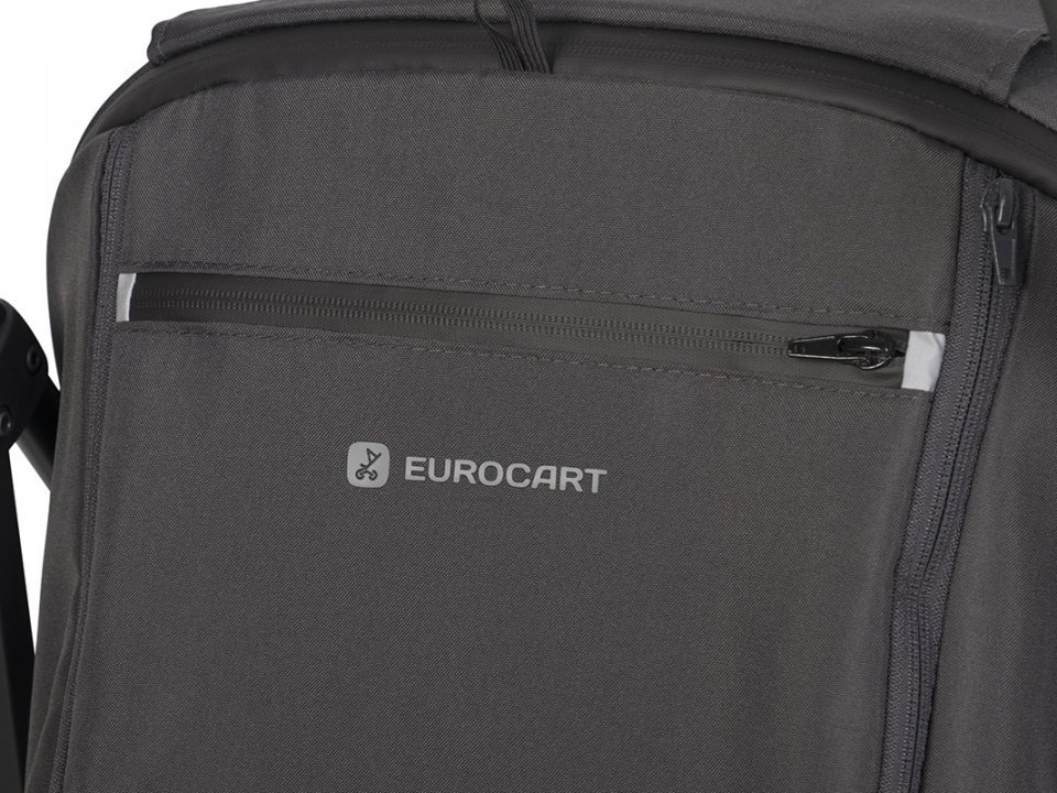 Carucior sport Euro Cart Ezzo cu pliere tip umbrela pozitie de somn si parasolar XXL Iron, spatar reglabil in 3 pozitii, dotat cu husa de picioare, roti cu suspensii - 6