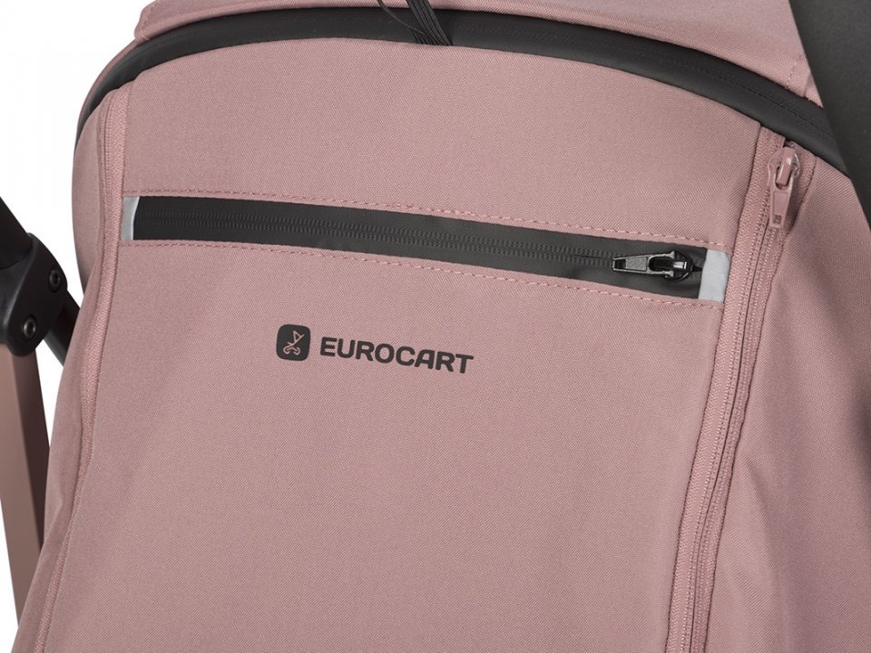 Carucior sport Euro Cart Ezzo cu pliere tip umbrela pozitie de somn si parasolar XXL Rose, spatar reglabil in 3 pozitii, dotat cu husa de picioare, roti cu suspensii - 2 | YEO