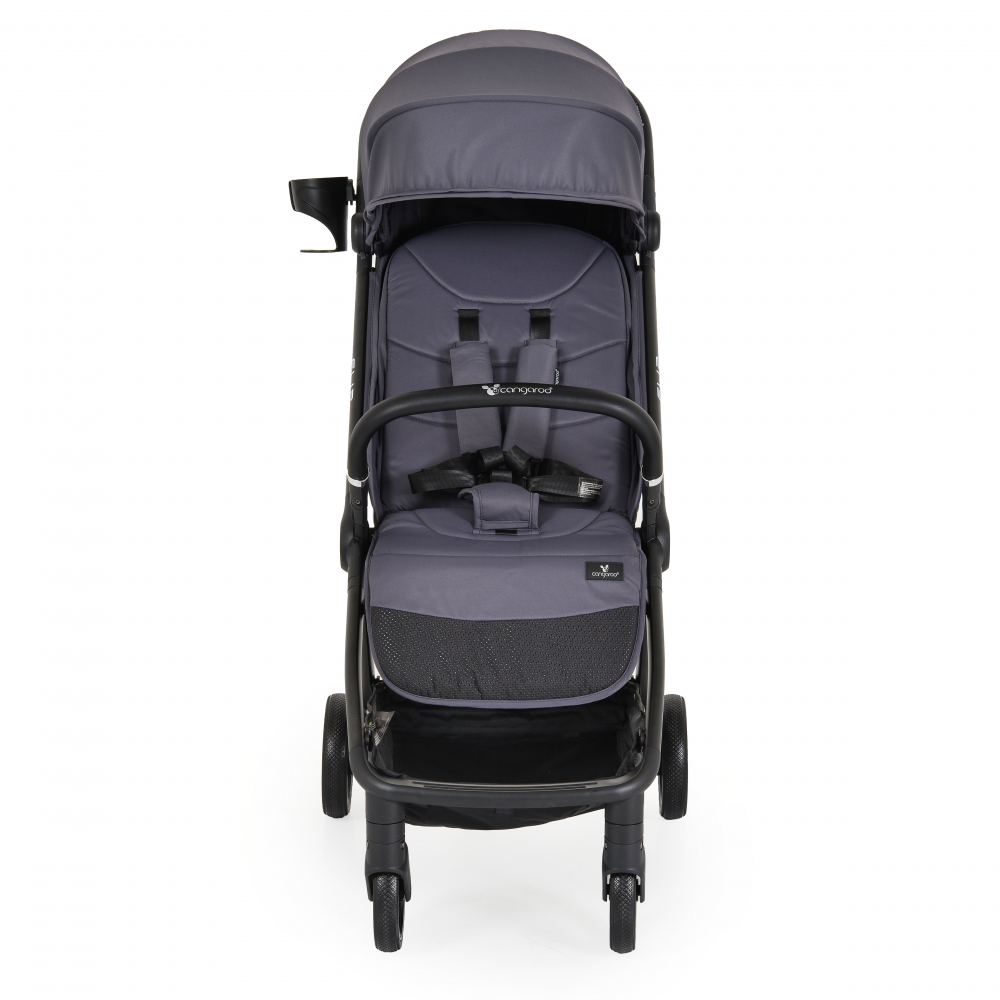 Carucior sport de la nastere 0-22 kg cu pliere compacta automata Cangaroo Flip Obsidian Grey - 1