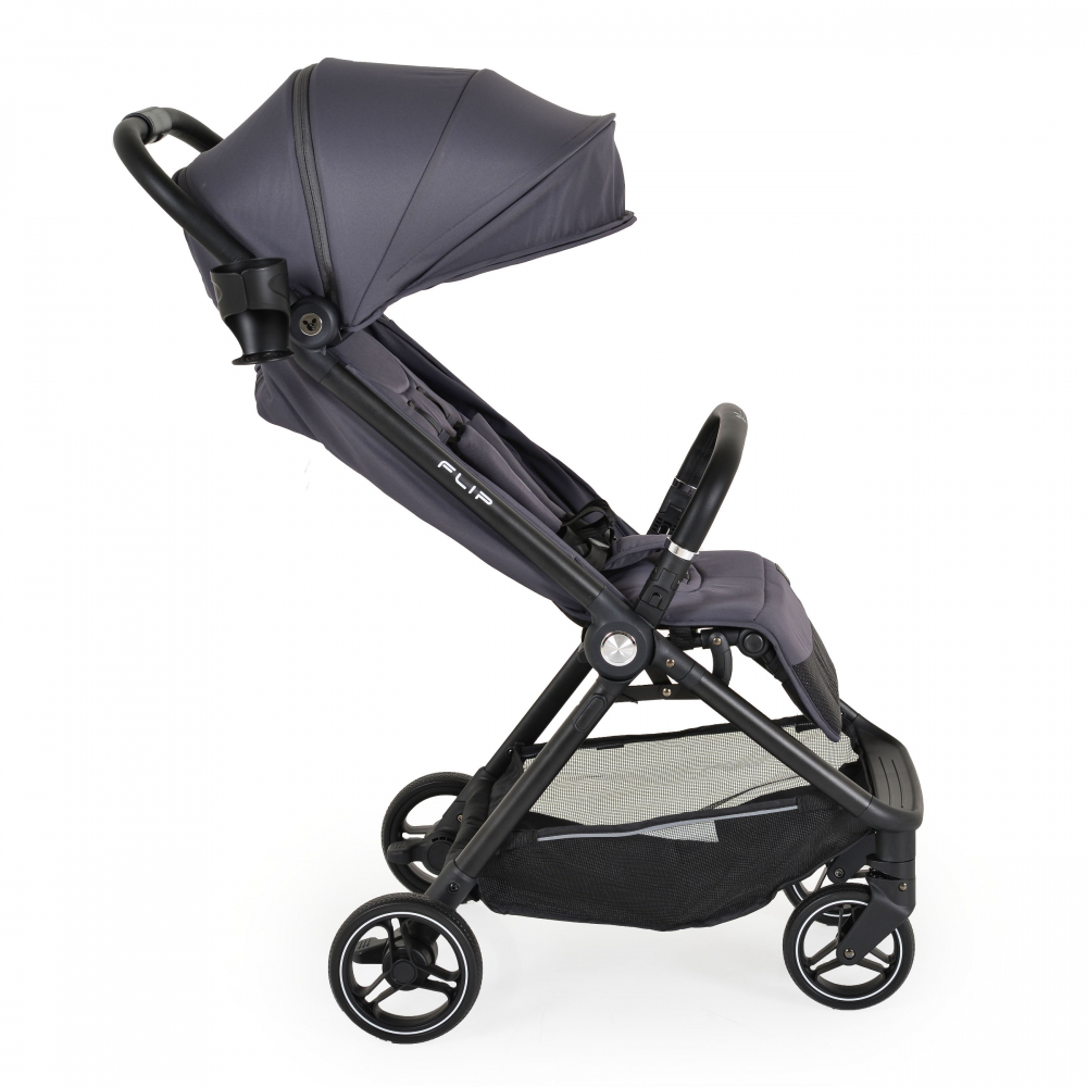 Carucior sport de la nastere 0-22 kg cu pliere compacta automata Cangaroo Flip Obsidian Grey - 3