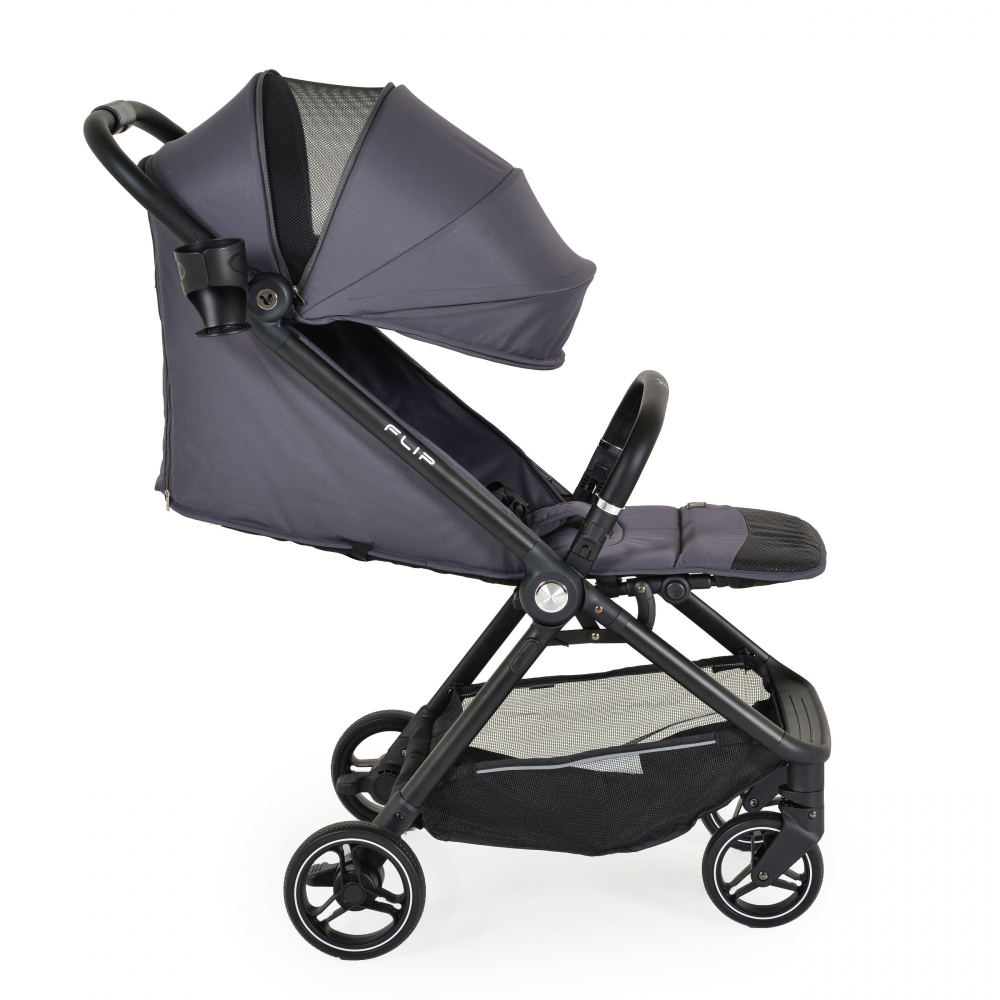 Carucior sport de la nastere 0-22 kg cu pliere compacta automata Cangaroo Flip Obsidian Grey - 5