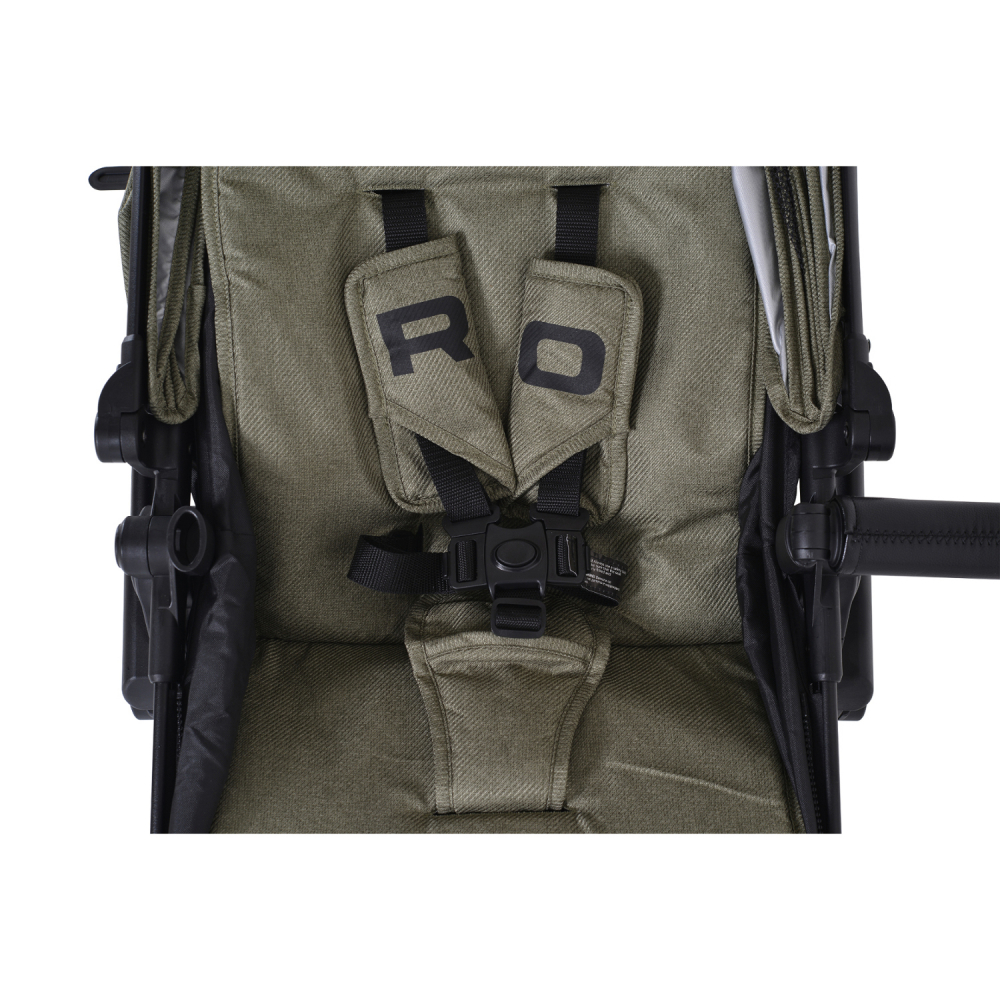 Carucior transformabil 2in1 Moni Rio Green pana la 22 kg,Cadru din aluminiu,Spatar reglabil,Scaun reversibil,Roti din spuma EVA pivotante cu amortizor si rulment,Baldachin,cu Husa picioare,Geanta,Plasa insecte,Suport pahar - 6
