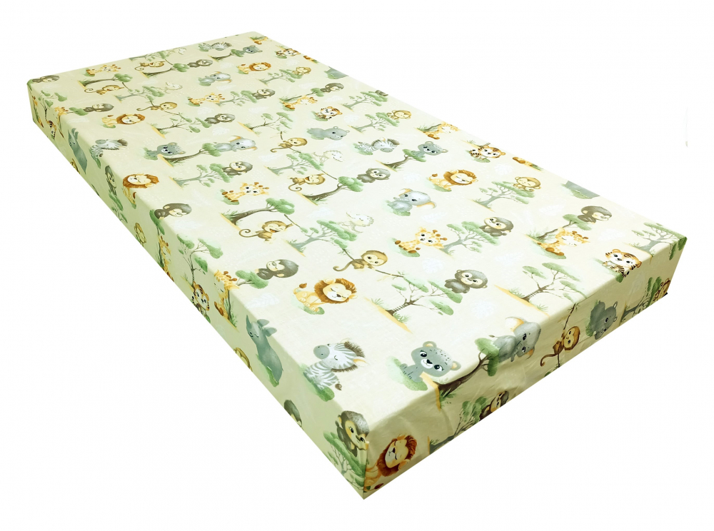 Cearceaf din bumbac cu elastic 120 x 60 cm Monkey