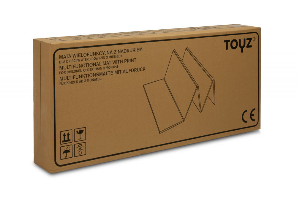 Covoras pliabil multifunctional Toyz pentru copii cu 2 fete,din spuma XPE fara substante nocive,antiderapant,izolator termic 200x180x1 cm,geanta transport inclusa Cactus - 8