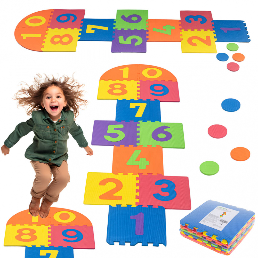 Covoras puzzle din spuma Sotron multicolor 11 piese - 5