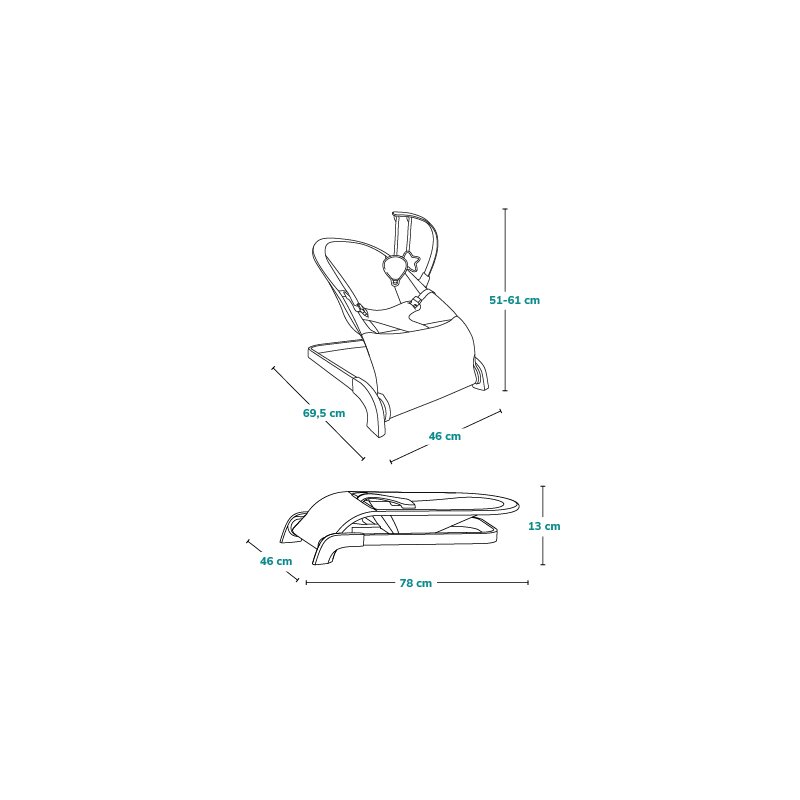 Fotoliu balansoar ergonomic Lionelo Lilac bej - 2