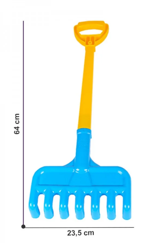 Grebla din plastic TechnoK 64 cm albastru - 1