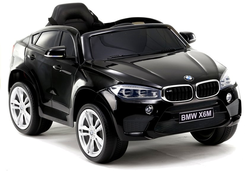 Masinuta electrica cu roti EVA 90W si scaun din piele BMW X6M negru R-Sport