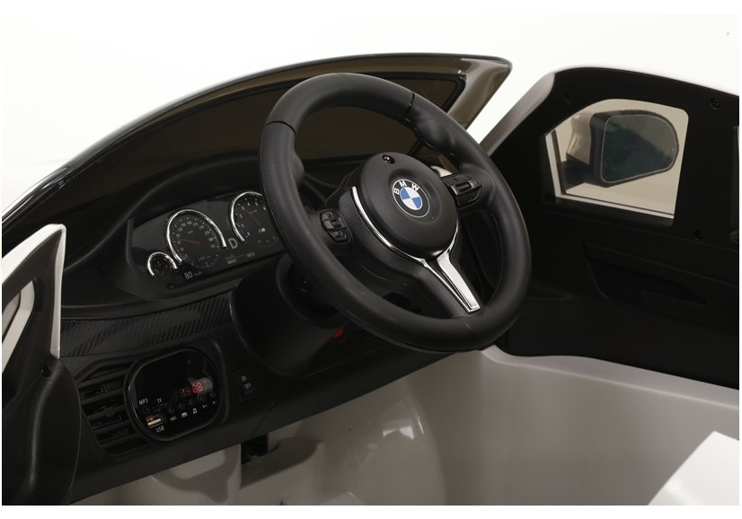 Masinuta electrica cu roti EVA 90W si scaun din piele BMW X6M rosu R-Sport - 3